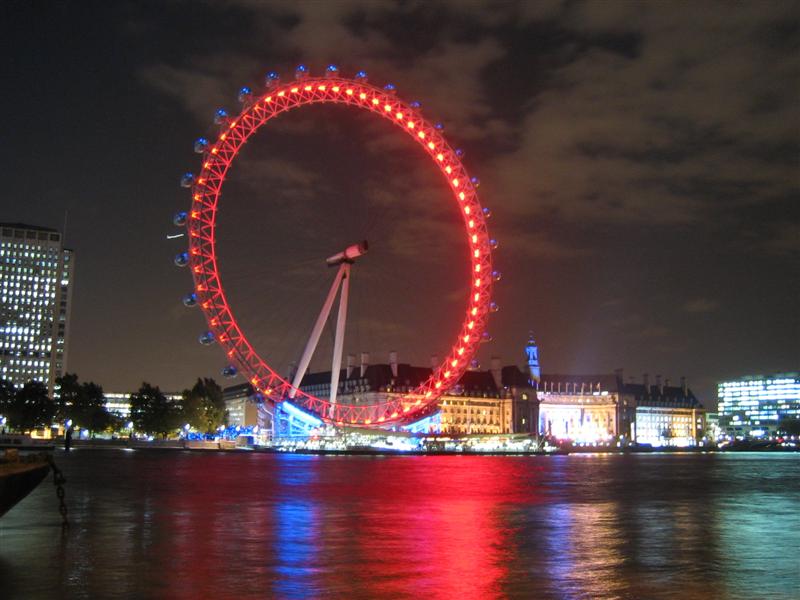 london eye at night. London Eye